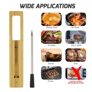 Termómetro Inalámbrico para Cocina con Monitoreo Remoto de 16 pies, Termómetro Digital para Carne para Asar a la Parrilla y Asador Giratorio - Product Image 5