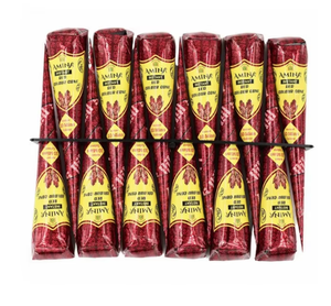 กรวยเฮนน่าสีแดงคุณภาพพรีเมียมสำหรับเพ้นท์ลายบนร่างกายชั่วคราว เหมาะสำหรับงานเมห์นดีเจ้าสาว งานเฉลิมฉลอง และงานพิธีกรรมดั้งเดิม - Product Image 3