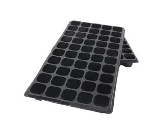 पुनः प्रयोज्य ब्लैक रोपाई पालतू प्लास्टिक नर्सरी रोपण ट्रे 21 32 50 72 98 105 128 200 कोशिकाओं वनस्पति बीज अंकुरण - Product Image 4
