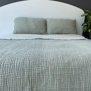 Couvertures de lit Charming 100% Couverture en mousseline de coton Beige avec texture Fit for Bedroom Ambiance Sweet Dreams Apporter de la chaleur - Product Image 2