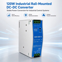 Alimentation électrique DC-DC sur rail DIN LEYU DDR-120D-12 12V 10A 24V 5A 120W avec isolation 4KV pour l'automatisation industrielle et le contrôle PLC