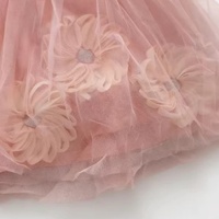 Robe trapèze en coton au crochet pour filles, personnalisable, plusieurs couleurs, manches longues, décoration florale, échantillon disponible en 7 jours |   Stock |   Enfants