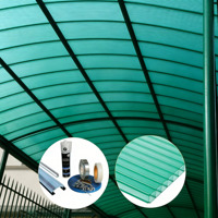 Panneau en polycarbonate multicouche durable, isolation thermique, résistant aux intempéries, plaque PC à double paroi pour auvent de voiture extérieur