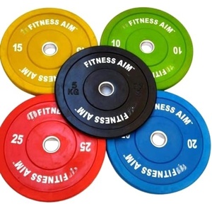 Discos de Pesas Granulares Blancos de 45 CM de Diámetro, Orificio de 5.2 CM, de Caucho Puro, Diseñados Específicamente para Entrenamiento de Competición - Product Image 1
