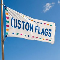 Drapeau promotionnel personnalisé avec logo imprimé numériquement sur toile polyester verticale, taille sur mesure, double face, avec bande de fixation en toile.