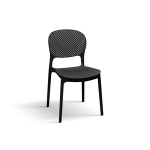 Ensemble de 4 chaises Anita en polypropylène noir pour salle à manger, intérieur et extérieur - Product Image 1