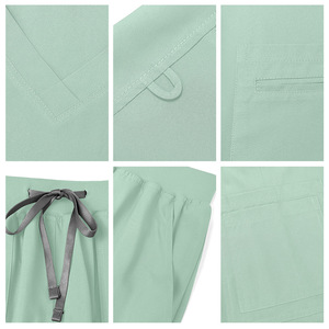 Uniformes de Salón de Belleza, Pantalones Acampanados, Uniformes de Enfermería de Dos Piezas para Mujer, Uniformes de Hospital Cómodos al por Mayor, Conjuntos de Uniformes para Enfermeras <span class=keywords><strong>y</strong></span> Doctoras - Product Image 3