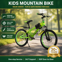 Vélo VTT Enfant 20 Pouces Monovitesse avec Amortisseur et Frein à Disque pour Enfants de 7 à 15 Ans - Vente en Gros