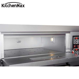 เตาอบขนมปังแก๊สอุตสาหกรรมเชิงพาณิชย์คุณภาพสูง KitchenMax พร้อมอุปกรณ์ครบชุด เตาอบแก๊สแบบเด็ค 1 ชั้น 3 ถาด สำหรับเชิงพาณิชย์ - Product Image 5