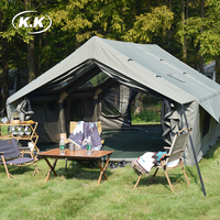 Kawagebo Kamp (KK) 13' X 10' Gonflable 12 ㎡   Grande tente de camping d'extérieur avec fenêtre de toit pour le glamping