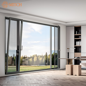 <span class=keywords><strong>Fenêtre</strong></span> inclinable et tournante de villa personnalisée à double glaçure à rupture thermique Fenêtres à <span class=keywords><strong>battant</strong></span> en aluminium écoénergétiques - Product Image 1