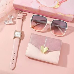 Women's Fashion Designer PU Gift <b>Sets</b> Wholesale Candy Wallet Sunglasses <b>Watch</b>-for Weddings and Special Events - Product Image 3