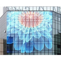 Écran LED transparent en verre pour intérieur, haute transparence, panneau maillé pour publicité sur fenêtre et exposition - Vente chaude
