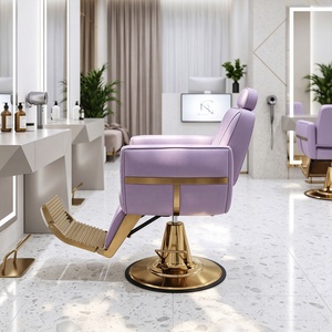 Fauteuil de Barbier Professionnel Robuste pour Homme, Chaise de Salon de Coiffure Hydraulique Inclinable à Rotation 360 Degrés pour Coiffeur - Product Image 4