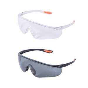 نظارات حماية عيون خفيفة الوزن مضادة للخدش والغبار واقية من الغبار مع عدسة واضحة ورمادية للعمال - Product Image 3