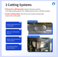 Cuchillo de Presión Ultrasónico con Alimentación Automática, Máquina de Corte Multifuncional de Doble Cuchilla con Motor PLC