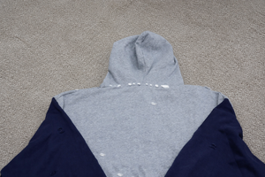 Sweat à capuche zippé personnalisé pour homme, manches raglan, en molleton bouclette, coupe oversize, décontracté, automne, avec poches et imprimé lettres, OEM - Product Image 4