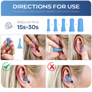 السلامة-تخصيص سدادات الأذن بو رغوة إلغاء الضوضاء سدادات الأذن للنوم - Product Image 4