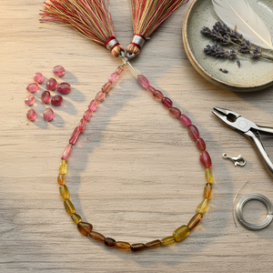 100% Natural Multi Tourmaline Smooth Pear Shape Gemstone <b>Beads</b> Multi <b>Color</b> <b>Beads</b> Making for Jewelry Bracelet Necklace - Product Image 3
