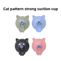 Nueva Varita de Juego para Gatos con Potente Ventosa, Campana y Pluma Reemplazables, Varilla Larga, Diseño de Cara de Gato, para Uso en Interiores