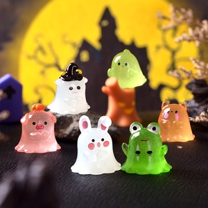 Adornos Pequeños Decorativos DIY de Halloween con Diseño de Bruja y Fantasma Luminosos para Paisajes y Escritorios - Product Image 4