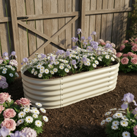 Jardinière en acier galvanisé écologique, imperméable, résistante à la corrosion, avec trous de drainage, installation facile
