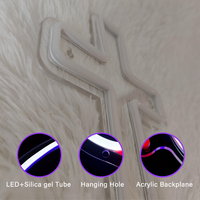 Letrero LED de Neón con Cruz de Jesucristo Personalizado por Fabricante Mayorista para Decoración Religiosa de Pared en Iglesias
