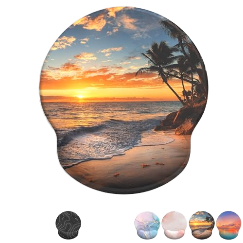 Mouse Pad Gel Cushion Ergonomic Wrist Rest Round Comfortable Computer Wrist Support Mouse Mat Laptop Gaming Non-Slip EVA Base