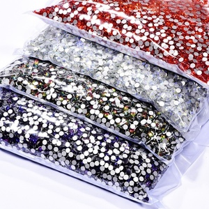 Strass en cristal AB colorés non thermocollants à dos plat pour ongles, vente en gros d'usine en vrac - Product Image 2