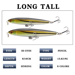 Señuelos de Pesca Biónicos de Venta Caliente, 13.8g 19g, Tipo Lápiz Hundible con Anillo y Bola, para Peces de Agua Salada, Lubina, Peces de Agua Dulce y Marlin - Product Image 2