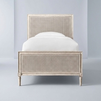 Lit double en rotin français en chêne massif, vente directe d'usine chinoise, lit double/grand lit, mobilier de chambre à coucher