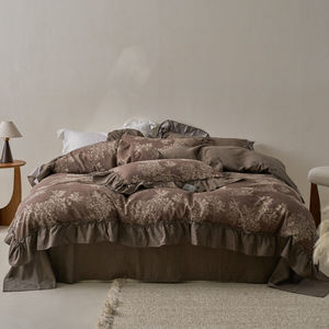 وصل حديثًا مجموعة من 4 قطع ، مفارش سرير عتيقة دافئة للشتاء ، طقم ملكة ناعمة فاخرة للفنادق للبيع بالجملة - Product Image 4