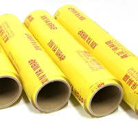 Film alimentaire PVC 8mic de haute qualité, 50 cm, anti-humidité, usage domestique, rouleau jumbo, film étirable en plastique de qualité alimentaire