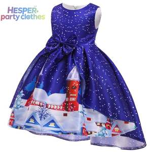 Robes de fête HESPER pour filles, robe de Noël tendance, robes à motifs imprimés pour enfants, 4-10 ans, robe de Noël pour enfants - Product Image 3