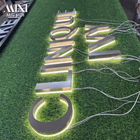 Lettres de logo d'entreprise rétroéclairées par LED 3D personnalisables pour les magasins populaires