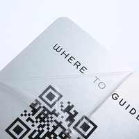 Code QR étanche en acier inoxydable pour hôtels et entreprises – Taille et épaisseur personnalisables – Affichage pour paiement par scan