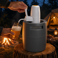 Sac de transport réutilisable pour mini-fût de bière 5L, conteneur portable en PEHD de qualité alimentaire pour bière pression, idéal pour pique-nique en extérieur, vente en gros