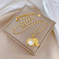 Collar de Elefante Chapado en Oro, Resistente al Agua, de Acero Inoxidable, Sin Deslustre, de Fanhua Jewelry, Éxito de Ventas en TikTok
