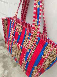 Bolso Tote de Algodón Acolchado con Estampado de Tigre Estilo Boho, Bolso de Viaje para Fin de Semana, Bolso Jola, Bolso de Hombro Suave para Compras - Product Image 4