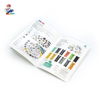 Brochure promotionnelle personnalisée en tissu, imprimée et agrafée, pour vêtements (OEM)