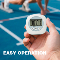 Timer Digital Ramah Lingkungan dengan Layar LCD, Stopwatch Hitung Mundur, Alarm, Plastik ABS, Dioperasikan dengan Baterai untuk Dapur, Olahraga, Belajar.