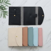 Couverture de carnet en cuir PU A5 avec emplacements pour cartes, couverture de planificateur portable avec poche pour téléphone, étui de protection pour livre avec porte-stylo