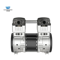 142L 1500W utilisation de laboratoire dentaire 8bar tête de pompe haute pression Double tête compresseur d'air sans huile