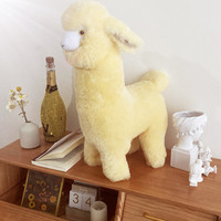 Juguete de Peluche de Piel de Oveja Personalizado para el Hogar, Juguete de Piel de Oveja Natural Cálida para Niños, Juguete de Alpaca Relleno de Piel de Oveja
