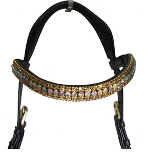 Brida de Cuero Borgoña Premium de Alta Calidad, Acolchada y Personalizada, con Diadema de Alta Calidad para Montar a Caballo - Product Image 4
