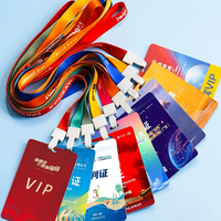 Cordons personnalisés imprimés en gros avec porte-cartes d'identité et sangles de cou pour badges de personnel et cartes VIP