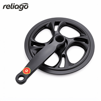 Pédalier de vélo Reliago 42T avec bras de manivelle 152 mm en fer forgé à froid, axe carré, composant pour vélo électrique