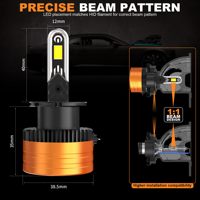 Phare à LED pour voiture Canbus Haute Puissance 80W 8000LM 6500K U Tube de Cuivre Pilote Externe Ventilateur Silencieux Bonne Qualité Ampoule U40 D1 D2 D3 D5