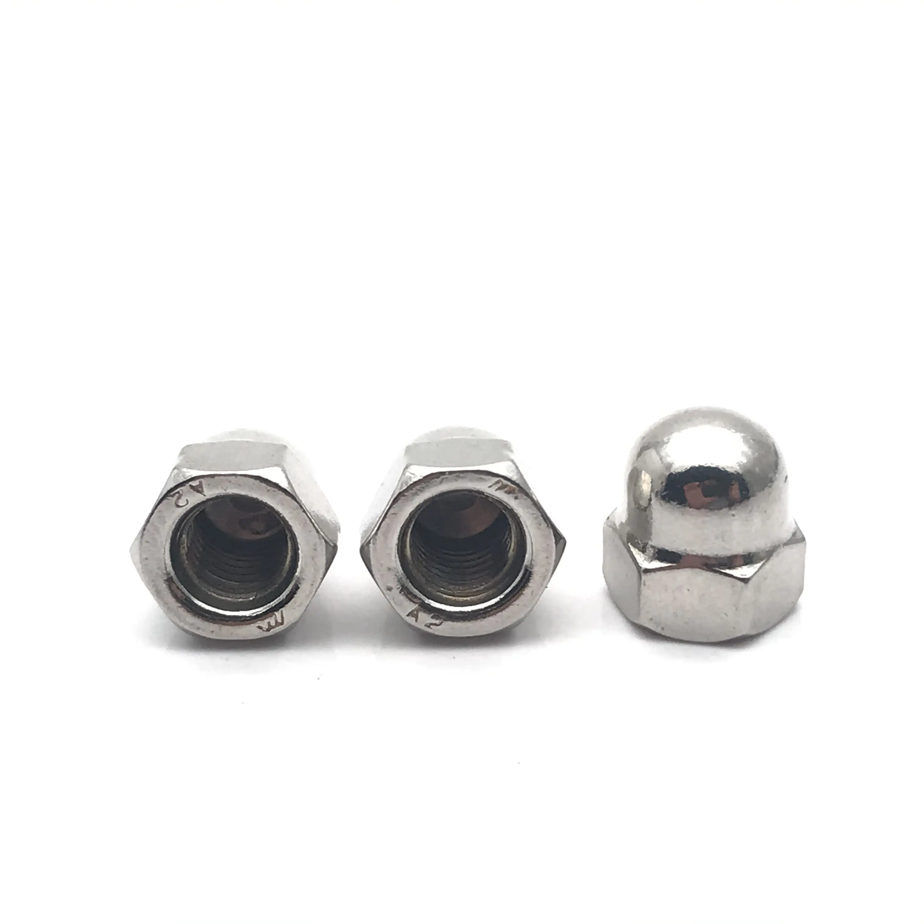 High quality M3 M4 M5 M6 M8 Hex flange cap nut stainless steel cap nuts