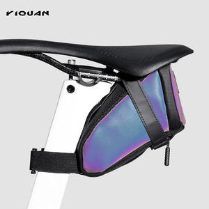 Saco de bicicleta impermeável Alto brilho Reflective Bicicleta Saddle <span class=keywords><strong>Bag</strong></span> Traseiro Assento Saco Road Bike <span class=keywords><strong>MTB</strong></span> Portátil Outdoor Ciclismo <span class=keywords><strong>Bag</strong></span> - Product Image 4